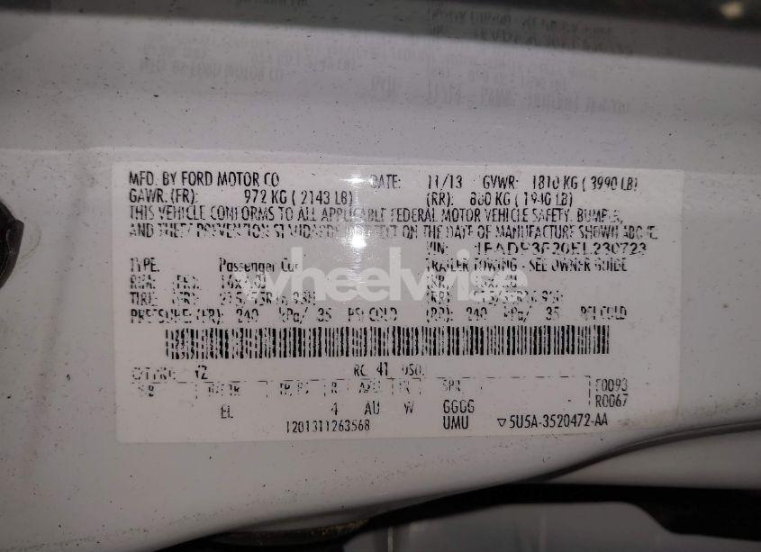 Photo 9 of 2014 Ford Focus SE (VIN 1FADP3F20EL230723)