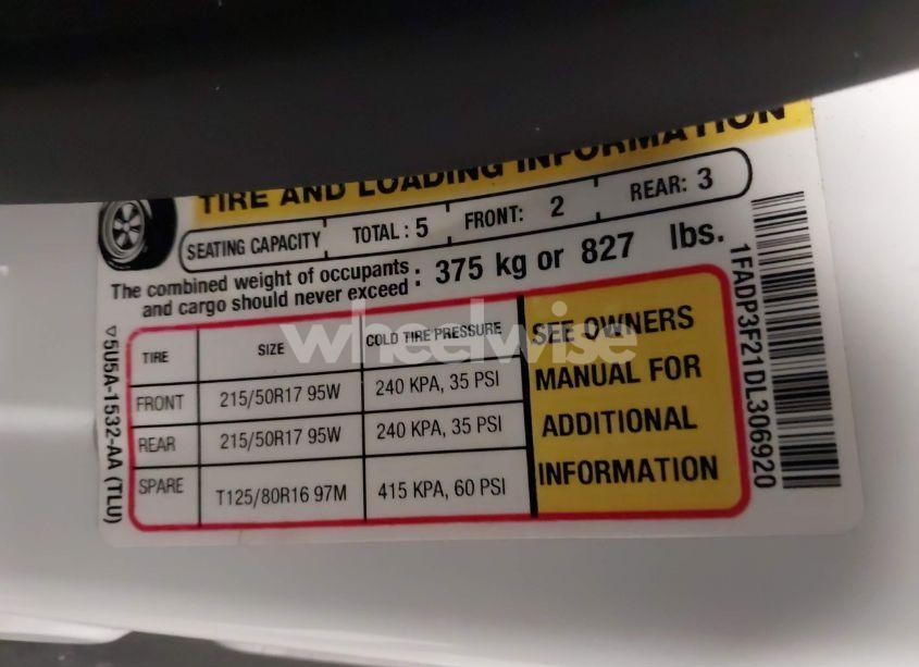 Photo 9 of 2013 Ford Focus SE (VIN 1FADP3F21DL306920)