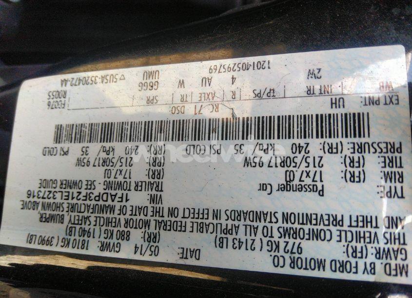 Photo 9 of 2014 Ford Focus SE (VIN 1FADP3F21EL327316)