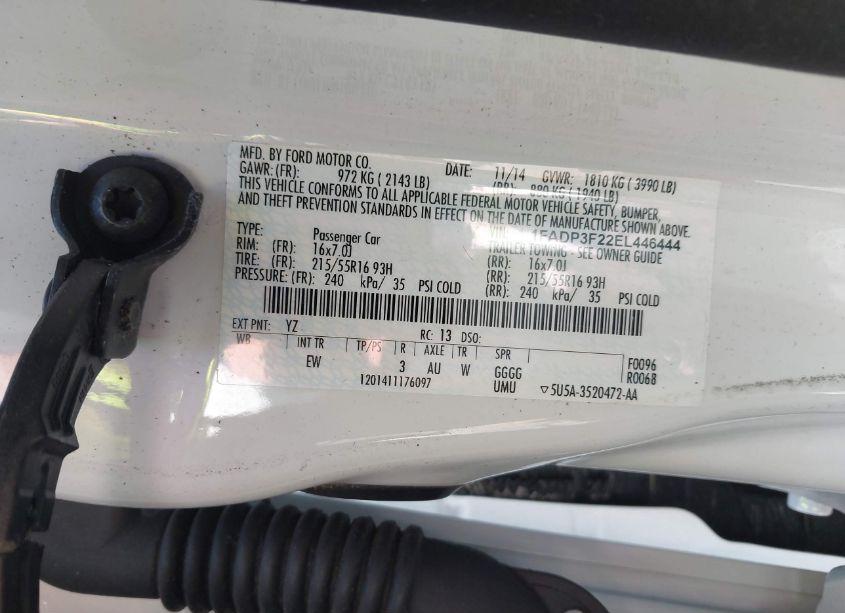 Photo 9 of 2014 Ford Focus SE (VIN 1FADP3F22EL446444)