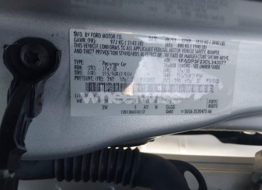 Photo 9 of 2013 Ford Focus SE (VIN 1FADP3F23DL343077)