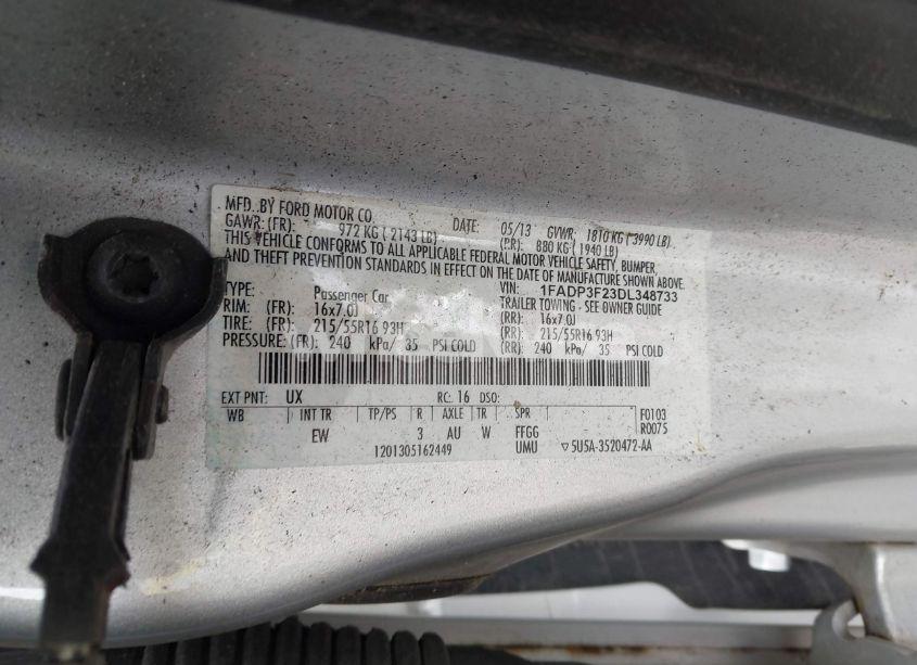 Photo 9 of 2013 Ford Focus SE (VIN 1FADP3F23DL348733)