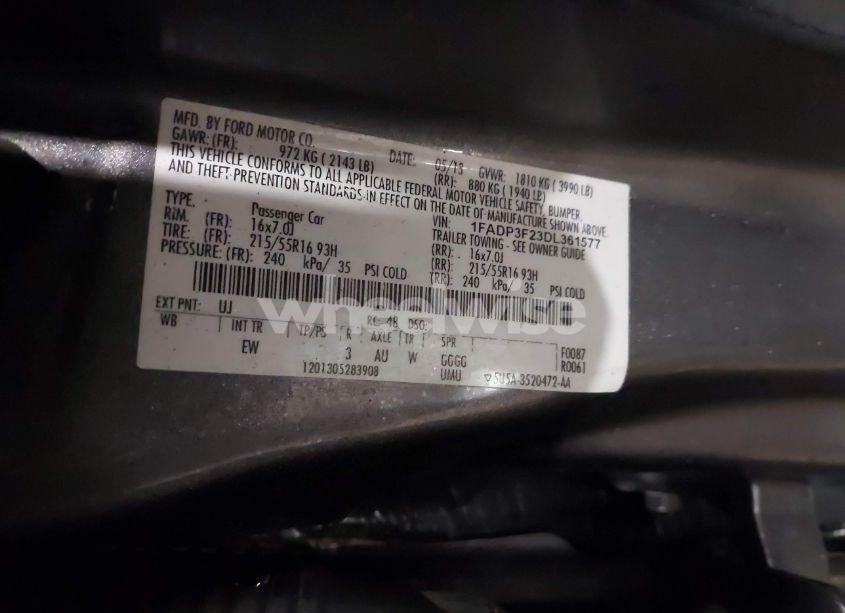 Photo 9 of 2013 Ford Focus SE (VIN 1FADP3F23DL361577)