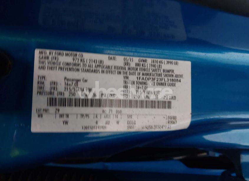 Photo 9 of 2015 Ford Focus SE (VIN 1FADP3F23FL318084)