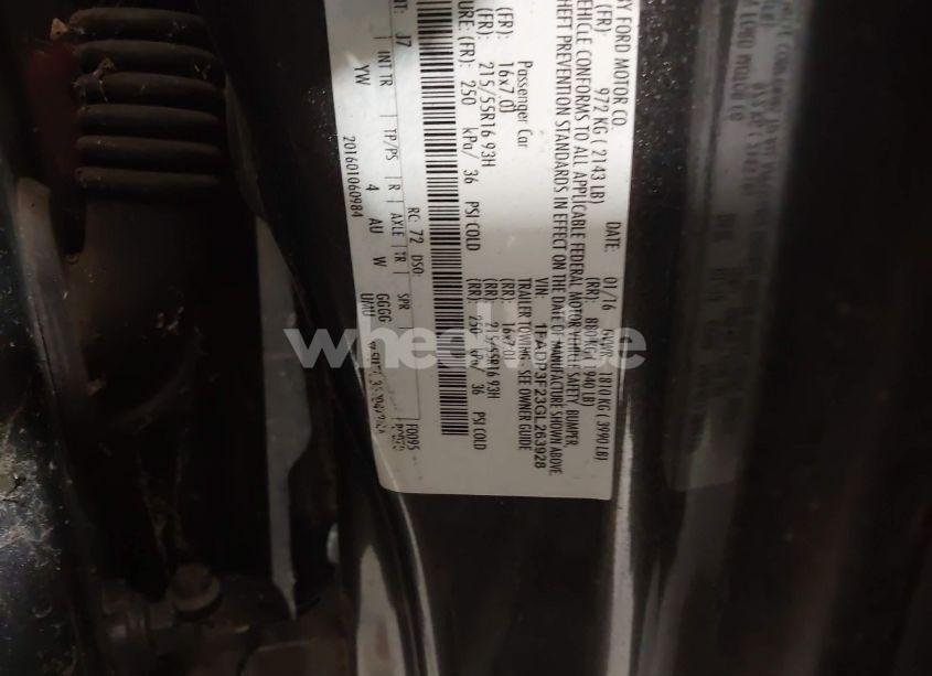 Photo 9 of 2016 Ford Focus SE (VIN 1FADP3F23GL263928)