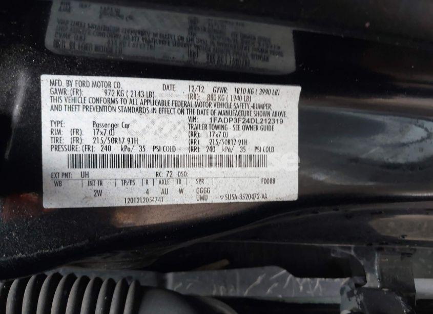 Photo 9 of 2013 Ford Focus SE (VIN 1FADP3F24DL212319)