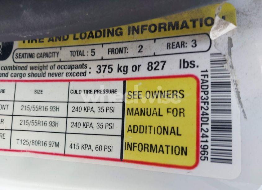 Photo 9 of 2013 Ford Focus SE (VIN 1FADP3F24DL241965)