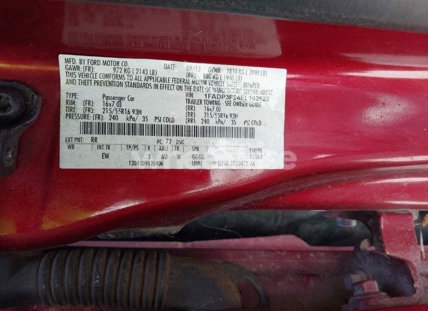 Photo 9 of 2014 Ford Focus SE (VIN 1FADP3F24EL162622)