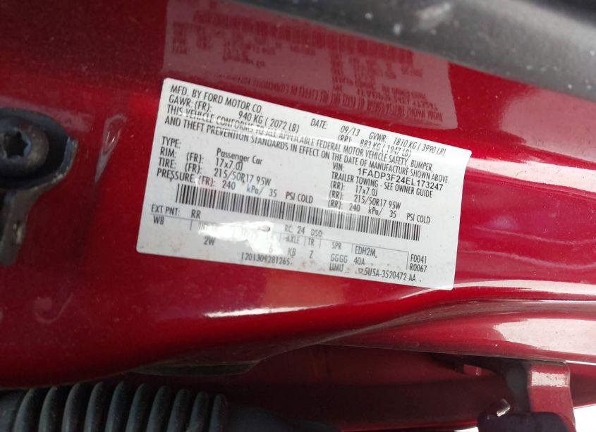 Photo 9 of 2014 Ford Focus SE (VIN 1FADP3F24EL173247)