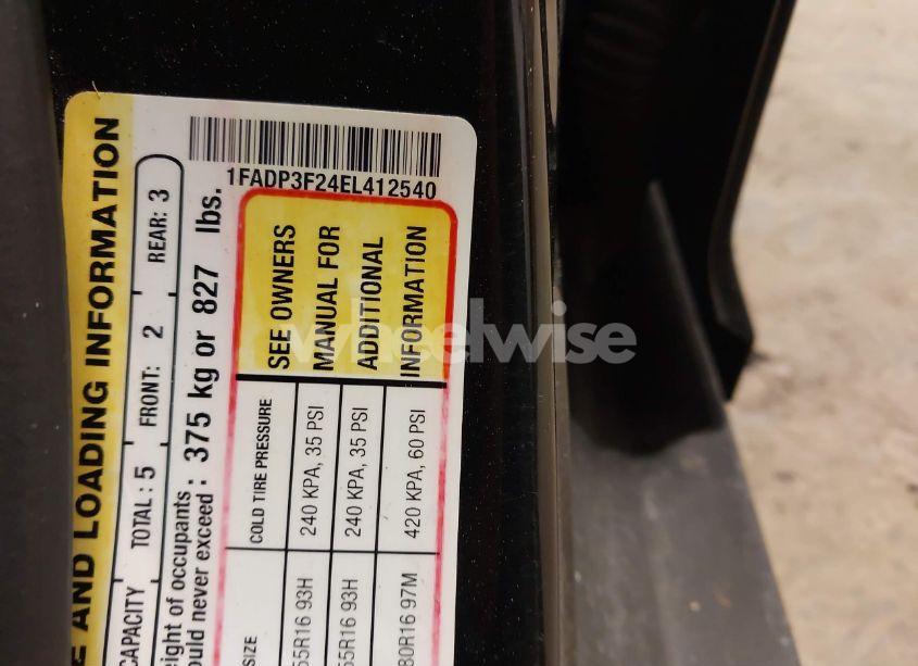 Photo 9 of 2014 Ford Focus SE (VIN 1FADP3F24EL412540)