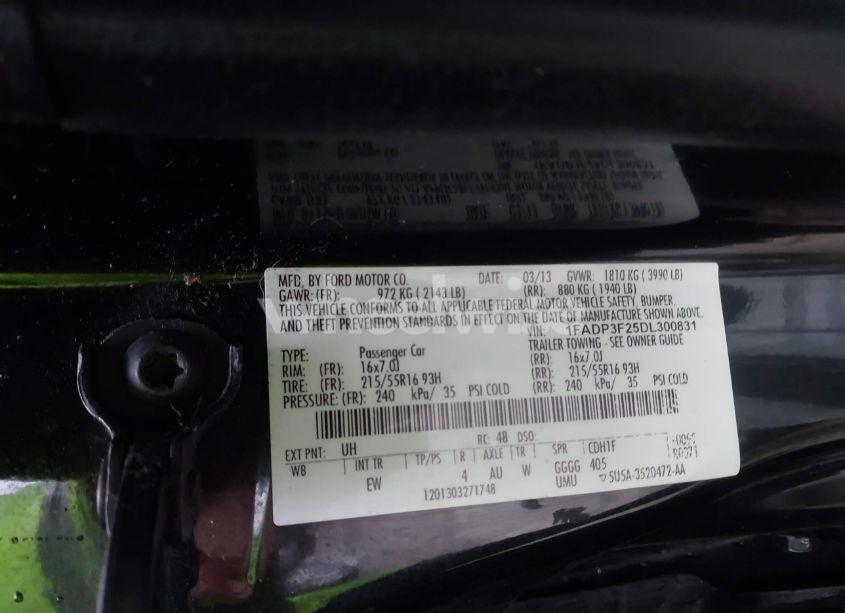 Photo 9 of 2013 Ford Focus SE (VIN 1FADP3F25DL300831)