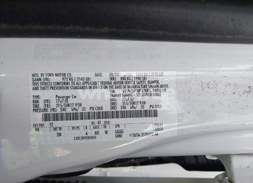 Photo 9 of 2014 Ford Focus SE (VIN 1FADP3F25EL166615)