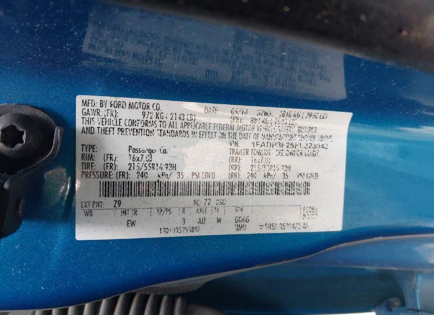 Photo 9 of 2014 Ford Focus SE (VIN 1FADP3F25EL323043)