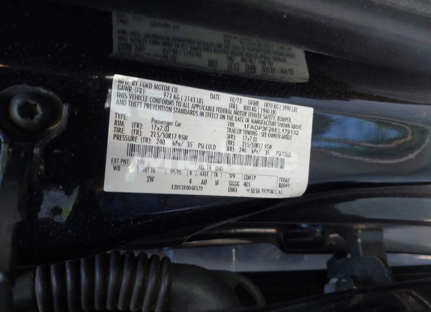 Photo 9 of 2014 Ford Focus SE (VIN 1FADP3F26EL179132)