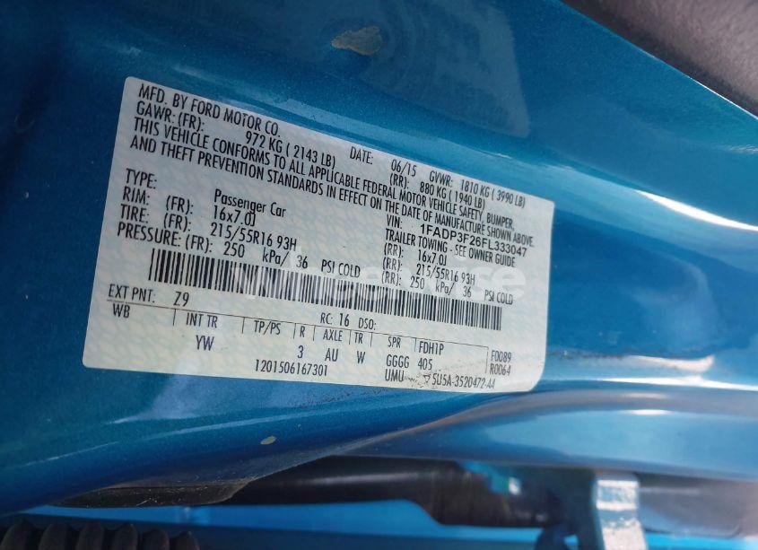 Photo 9 of 2015 Ford Focus SE (VIN 1FADP3F26FL333047)