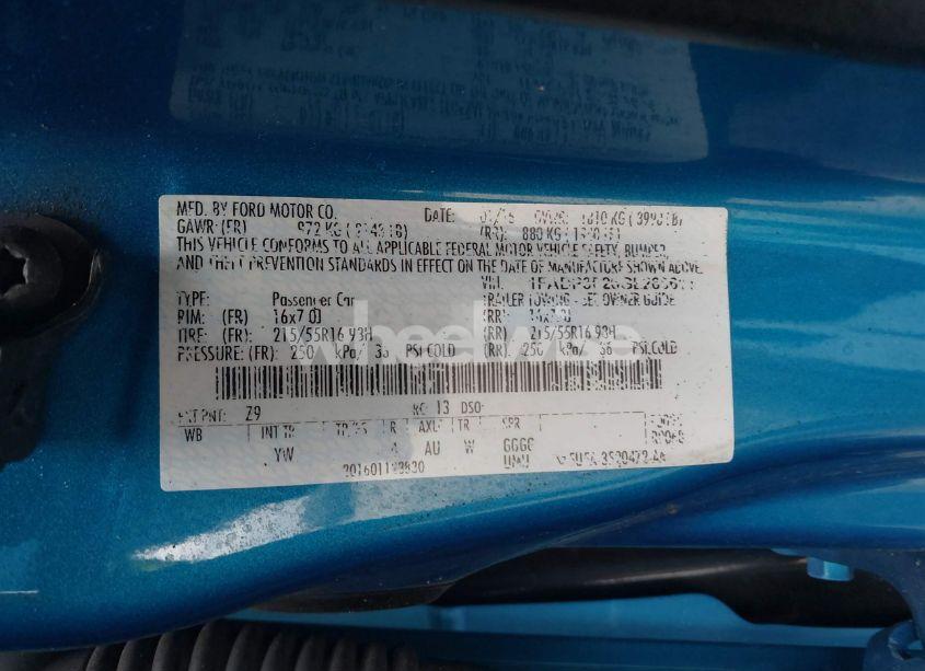 Photo 9 of 2016 Ford Focus SE (VIN 1FADP3F26GL265611)