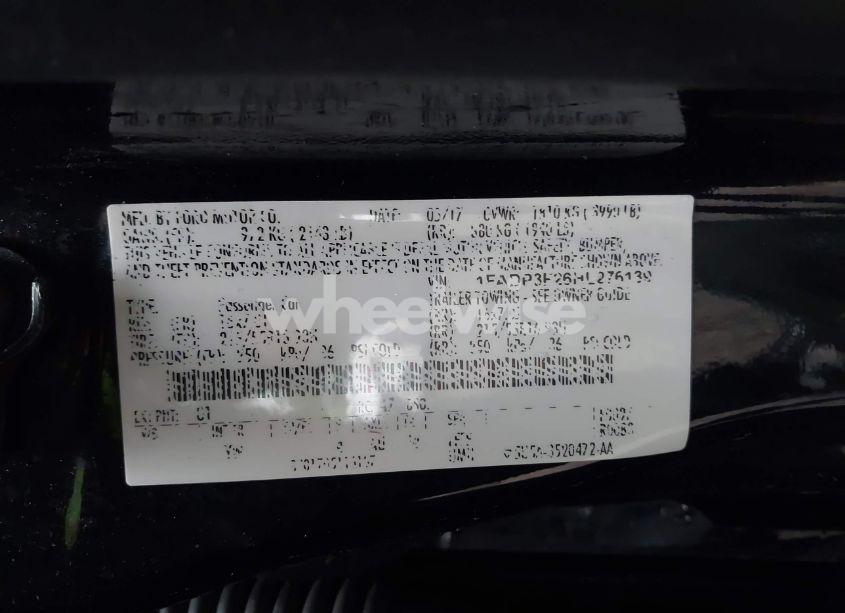 Photo 9 of 2017 Ford Focus SE (VIN 1FADP3F26HL276139)