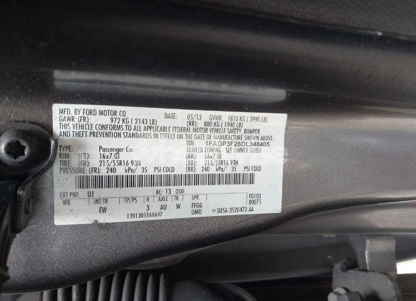 Photo 9 of 2013 Ford Focus SE (VIN 1FADP3F28DL348405)