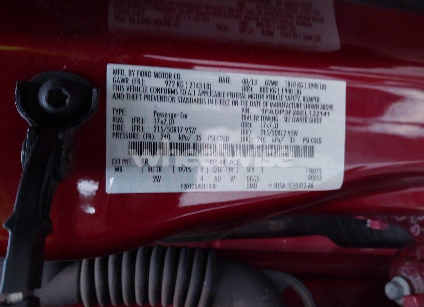 Photo 9 of 2014 Ford Focus SE (VIN 1FADP3F28EL122141)