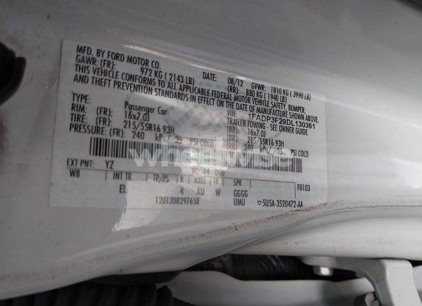 Photo 9 of 2013 Ford Focus SE (VIN 1FADP3F29DL130361)