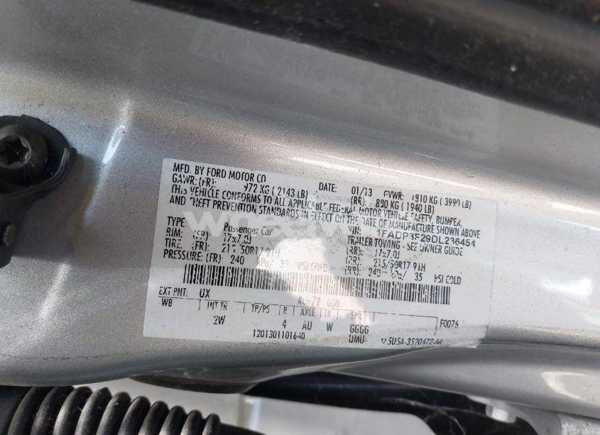 Photo 9 of 2013 Ford Focus SE (VIN 1FADP3F29DL236454)