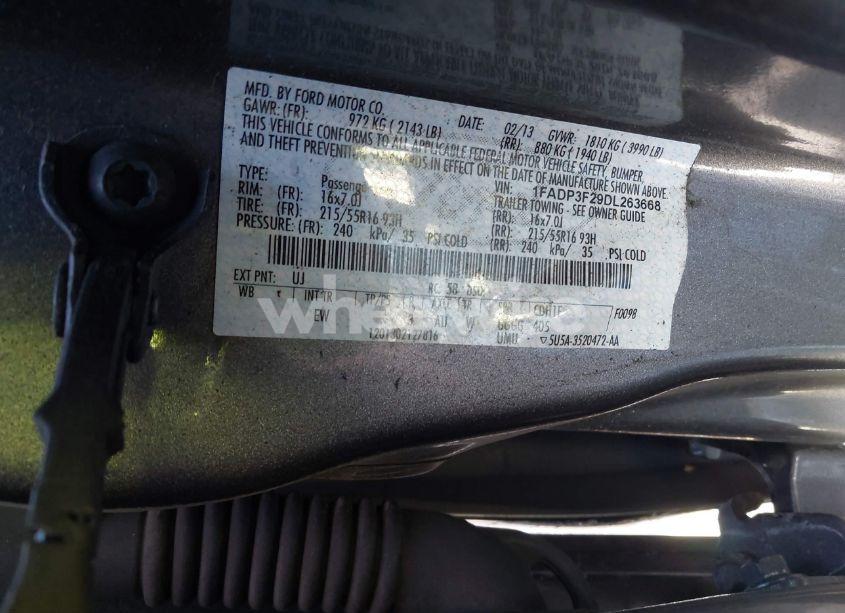 Photo 9 of 2013 Ford Focus SE (VIN 1FADP3F29DL263668)