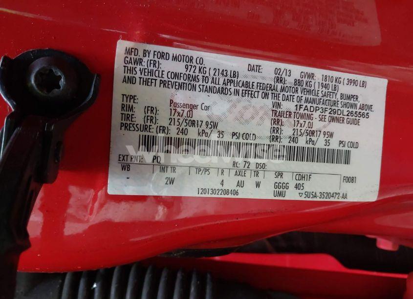 Photo 9 of 2013 Ford Focus SE (VIN 1FADP3F29DL265565)