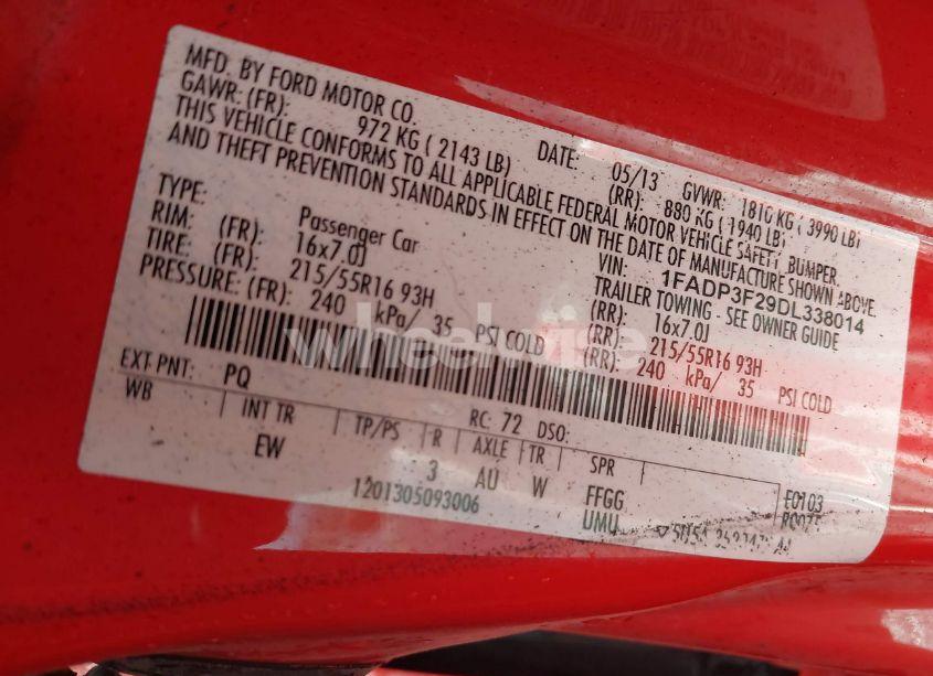 Photo 9 of 2013 Ford Focus SE (VIN 1FADP3F29DL338014)