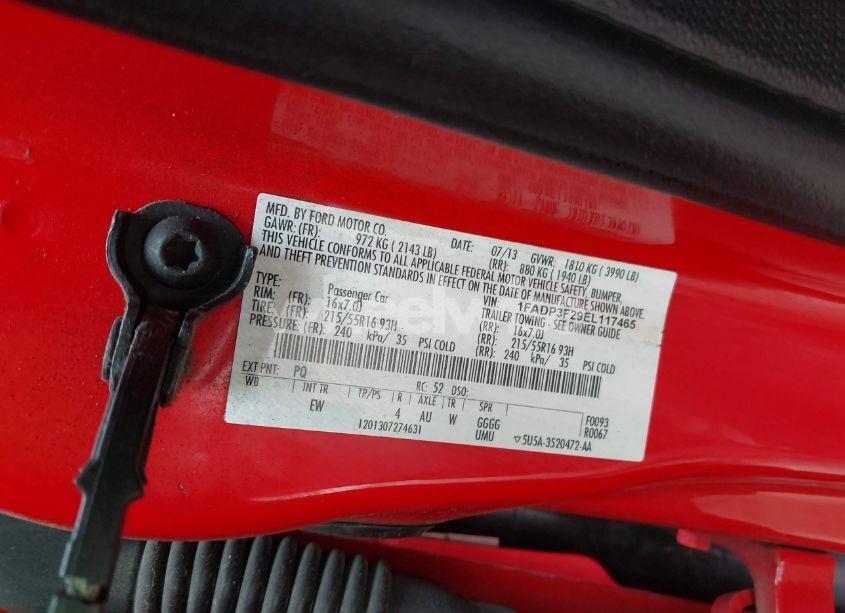 Photo 9 of 2014 Ford Focus SE (VIN 1FADP3F29EL117465)