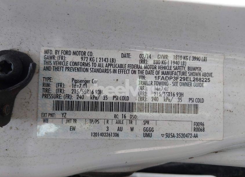 Photo 9 of 2014 Ford Focus SE (VIN 1FADP3F29EL268225)