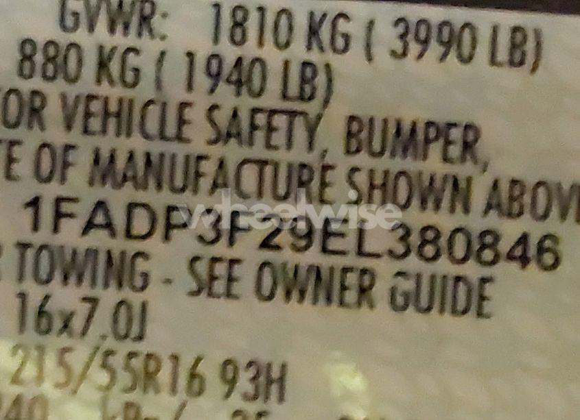 Photo 9 of 2014 Ford Focus SE (VIN 1FADP3F29EL380846)