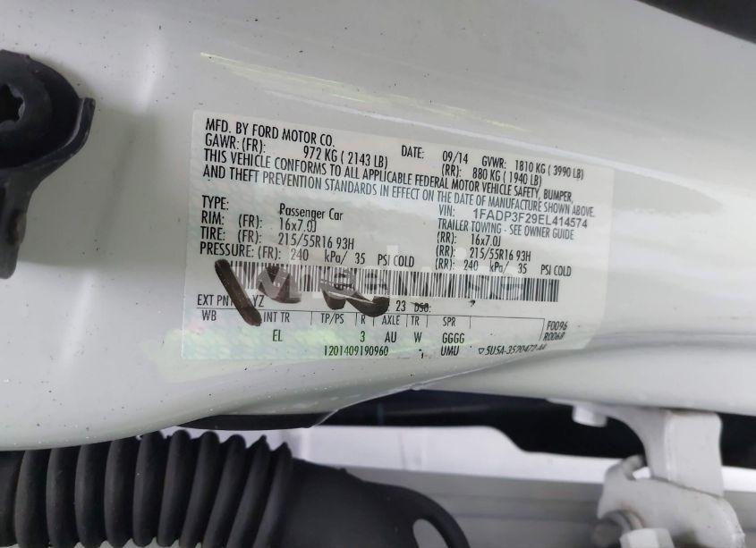 Photo 9 of 2014 Ford Focus SE (VIN 1FADP3F29EL414574)