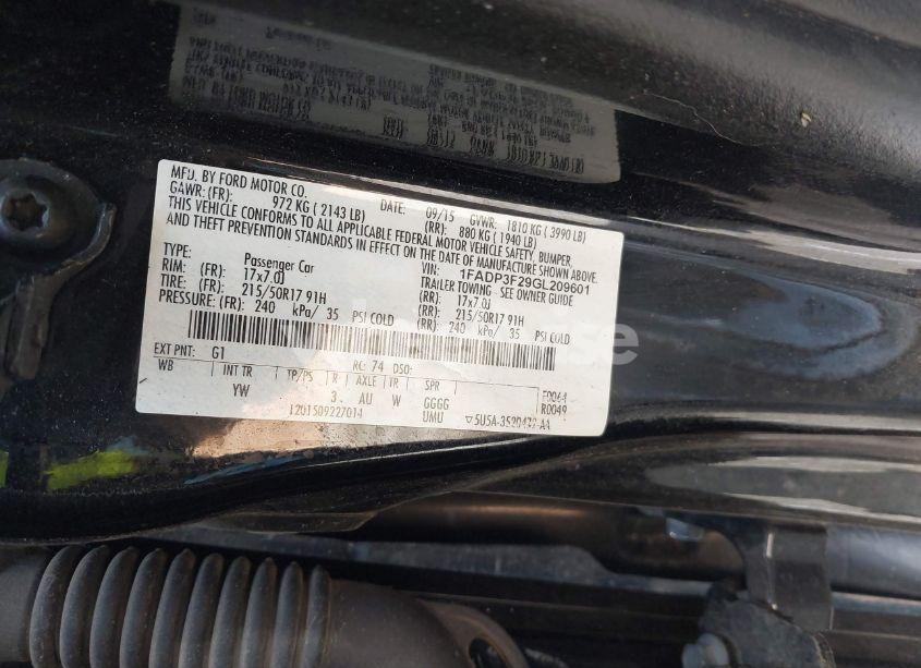 Photo 9 of 2016 Ford Focus SE (VIN 1FADP3F29GL209601)