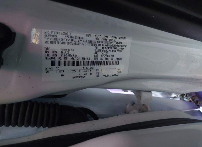 Photo 9 of 2017 Ford Focus SE (VIN 1FADP3F29HL288544)