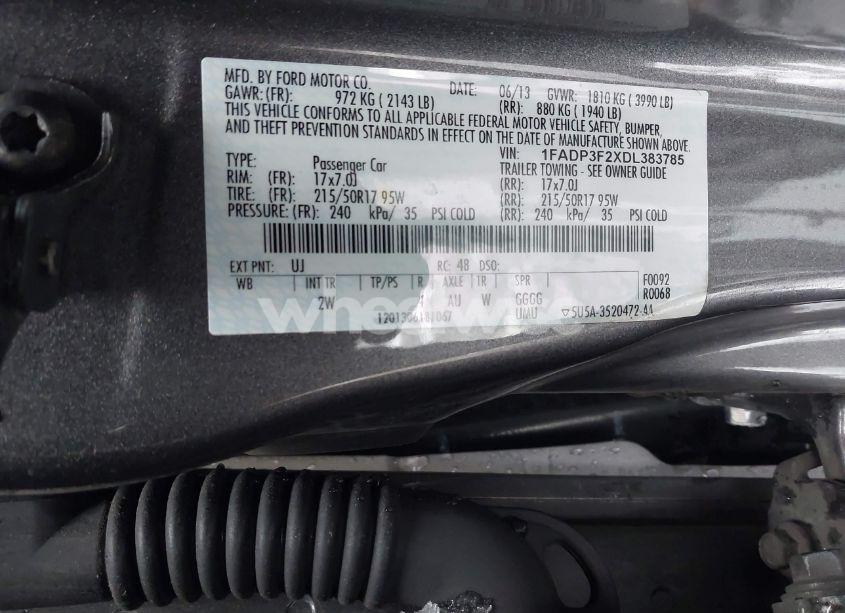 Photo 9 of 2013 Ford Focus SE (VIN 1FADP3F2XDL383785)
