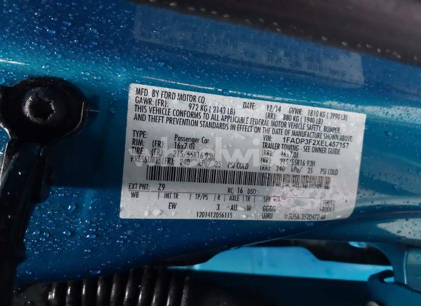 Photo 9 of 2014 Ford Focus SE (VIN 1FADP3F2XEL457157)