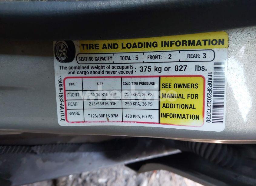 Photo 9 of 2016 Ford Focus SE (VIN 1FADP3F2XGL273730)