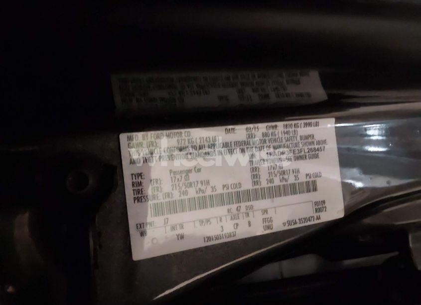 Photo 9 of 2015 Ford Focus SE (VIN 1FADP3FE3FL268457)