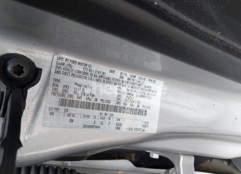 Photo 9 of 2016 Ford Focus SE (VIN 1FADP3FE3GL280819)