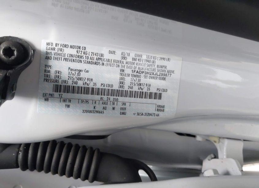 Photo 9 of 2018 Ford Focus SEL (VIN 1FADP3H2XJL299877)