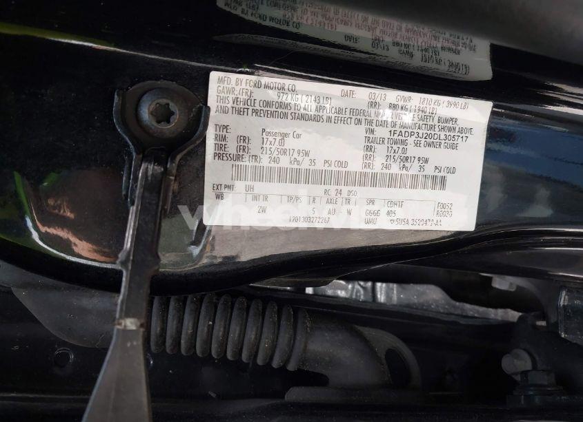 Photo 9 of 2013 Ford Focus TITANIUM (VIN 1FADP3J20DL305717)