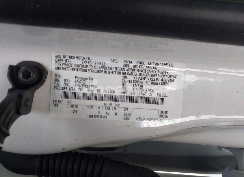 Photo 9 of 2014 Ford Focus TITANIUM (VIN 1FADP3J22EL428954)