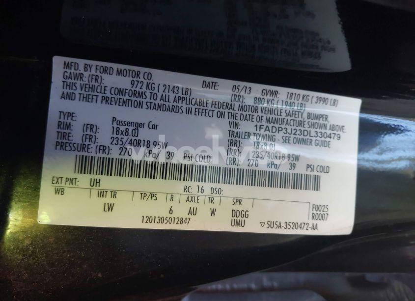 Photo 9 of 2013 Ford Focus TITANIUM (VIN 1FADP3J23DL330479)