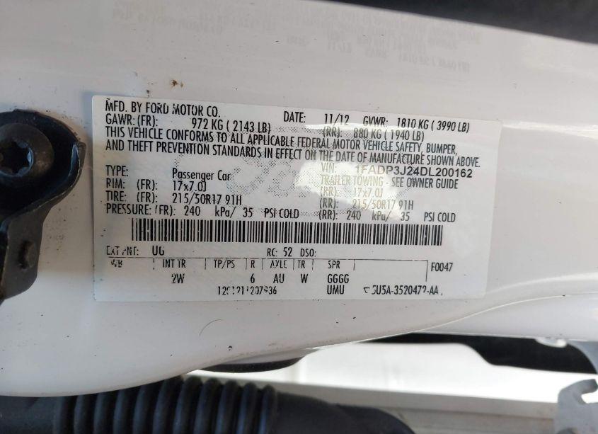 Photo 9 of 2013 Ford Focus TITANIUM (VIN 1FADP3J24DL200162)