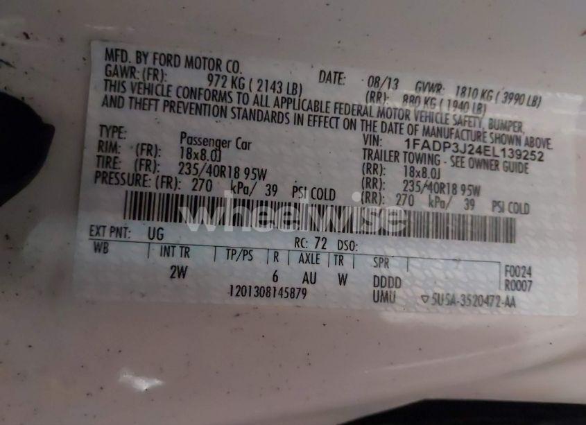 Photo 9 of 2014 Ford Focus TITANIUM (VIN 1FADP3J24EL139252)