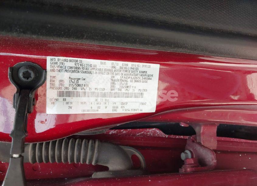 Photo 9 of 2013 Ford Focus TITANIUM (VIN 1FADP3J25DL245384)