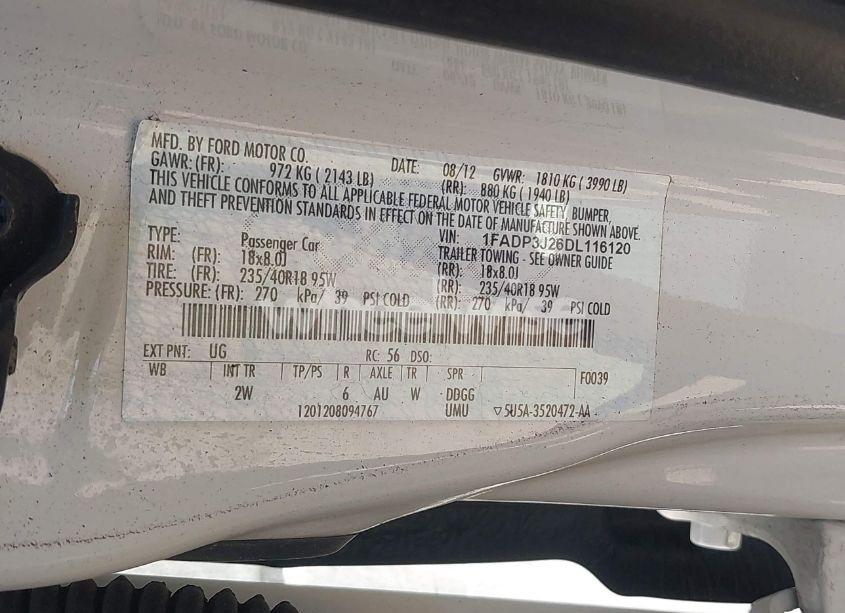 Photo 9 of 2013 Ford Focus TITANIUM (VIN 1FADP3J26DL116120)