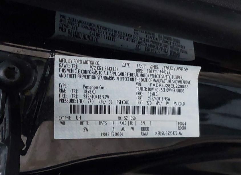 Photo 9 of 2014 Ford Focus TITANIUM (VIN 1FADP3J28EL229553)