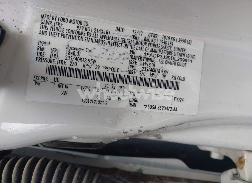 Photo 9 of 2013 Ford Focus TITANIUM (VIN 1FADP3J29DL209911)