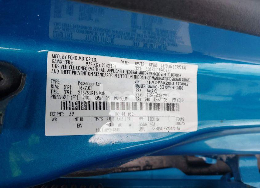 Photo 9 of 2014 Ford Focus SE (VIN 1FADP3K20EL173882)